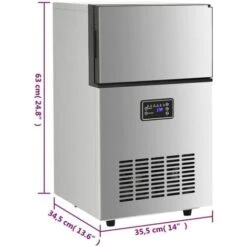 Appareil à Glaçons 420 W Argenté 45 Kg / 24 H VidaXL 9 Appareil à Glaçons 420 W Argenté 45 Kg / 24 H VidaXL -Petit Électroménager 93478906 3