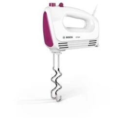 BOSCH MFQ2210P BATTEURS, TECHNIQUE DE MOTEUR MODERNE, 2 FOUETS, 2 EN ACIER INOXYDABLE CROCHET PÉTRISSEUR, 4 VITESSES, 375 W, BLA -Petit Électroménager 93955194 5