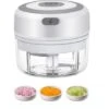 Hachoir　Mini Hachoir électrique à Chargement USB, Mini Hachoir à Ail Rechargeable, Mini Presse-ail Pour épices, Oignons, Broyeurs, Hachoirs à Ail, Machine à Broyer