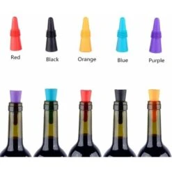 Bouchons De Vin Bouchons De Bouteille En Silicone Couleur Lot De 5 Bouchons De Bouteille De Vin Réutilisables Bouchons De Bière Avec Vis Pour Conserver La Bière Boisson Alcool 11 Bouchons De Vin Bouchons De Bouteille En Silicone Couleur Lot De 5 Bouchons De Bouteille De Vin Réutilisables Bouchons De Bière Avec Vis Pour Conserver La Bière Boisson Alcool -Petit Électroménager 94917189 5