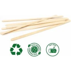 Lot De 500 Touillettes Agitateurs De Café En Bois 14 Cm - Mélangeurs Jetables Biodégradables Pour Boisson Chaude Et Froide -Petit Électroménager 95284929 2