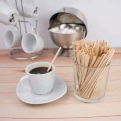 Lot De 500 Touillettes Agitateurs De Café En Bois 14 Cm - Mélangeurs Jetables Biodégradables Pour Boisson Chaude Et Froide -Petit Électroménager 95284929 4