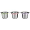 Lot De 3 Capsules De Café Rechargeables En Acier Inoxydable Avec Filtre à Dosette Réutilisable Pour Machines Nespresso -Petit Électroménager 95346856 1