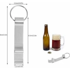 Lot De 2 Porte-clés Décapsuleur, Bouteille De Bière Opener Claw Bar Petit Anneau Porte-clés De Boisson, Mini Décapsuleurs En Forme De Porte-clés Argenté, Décapsuleur De Bière -Petit Électroménager 95444558 4