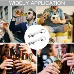 Lot De 2 Porte-clés Décapsuleur, Bouteille De Bière Opener Claw Bar Petit Anneau Porte-clés De Boisson, Mini Décapsuleurs En Forme De Porte-clés Argenté, Décapsuleur De Bière -Petit Électroménager 95444558 5