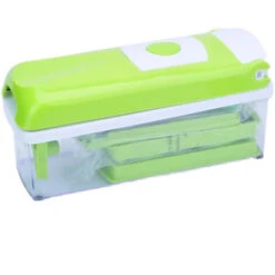 Genius Nicer Dicer Smart (12 Pcs.) En Vert - Coupe-légumes Pour Cubes, Bâtonnets, Tranches, Lanières Et Quartiers - Coupe-salade Mandoline Trancheuse à Concombre -Petit Électroménager 95517506 5