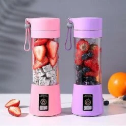 Blender Smoothie Maker, Personal Blender Avec 6 Lames En Acier Inoxydable Rose