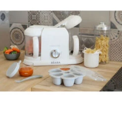 BEABA, Babycook Duo, Robot Bébé 4 En 1, Cuiseur, Mixeur, Contenance XXL 2200 Ml - Blanc -Petit Électroménager 96276083 3