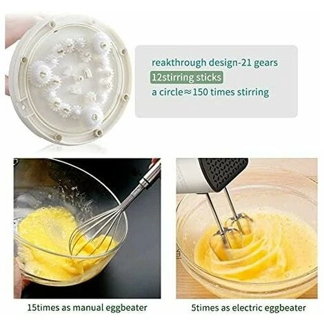Batteur A Main, Mixeur A Main Batteur, Fouet Manuel Multifonctionnel Speedy Chef De Cuisine De Batteur D'Oeufs 1200ml 4 Batteur A Main, Mixeur A Main Batteur, Fouet Manuel Multifonctionnel Speedy Chef De Cuisine De Batteur D'Oeufs 1200ml – Image 2