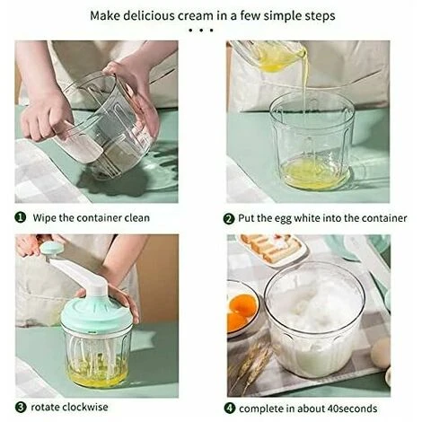 Batteur A Main, Mixeur A Main Batteur, Fouet Manuel Multifonctionnel Speedy Chef De Cuisine De Batteur D'Oeufs 1200ml 5 Batteur A Main, Mixeur A Main Batteur, Fouet Manuel Multifonctionnel Speedy Chef De Cuisine De Batteur D'Oeufs 1200ml – Image 3