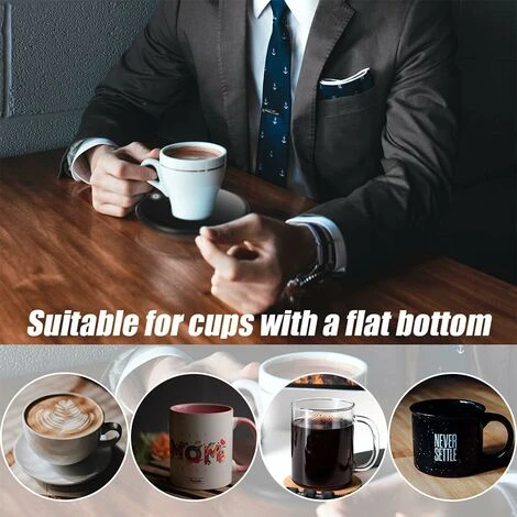 Chauffe Tasse Chauffe-tasse, Chauffe-café, Chauffe-café USB, Chauffe-tasse Portable Pour Bureau, Pour Chauffe-tasse Pour Cacao, Thé, Lait, Boissons, Pour Cadeaux De Café。noir 4 Chauffe Tasse Chauffe-tasse, Chauffe-café, Chauffe-café USB, Chauffe-tasse Portable Pour Bureau, Pour Chauffe-tasse Pour Cacao, Thé, Lait, Boissons, Pour Cadeaux De Café。noir – Image 2