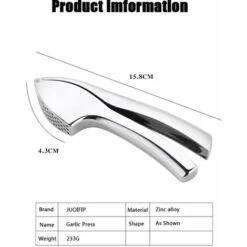 Accessoires Cuisine Et Cuisson　Presse-ail Professionnel En Acier Inoxydable - Presse-ail Pratique Et Solide - Nettoyage Facile Pour La Cuisine -Petit Électroménager 96341271 2