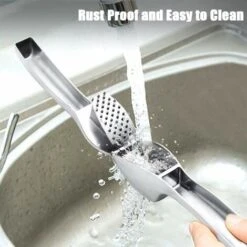 Accessoires Cuisine Et Cuisson　Presse-ail Professionnel En Acier Inoxydable - Presse-ail Pratique Et Solide - Nettoyage Facile Pour La Cuisine -Petit Électroménager 96341271 3