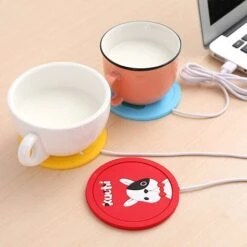 Chauffe Tasse　1pcs Chauffe-tasse Tapis Dessous De Verre Pour Boissons, Dessin Animé Silicone USB Chauffe-tasse Dessous De Verre Tasse à Café Coussin Chauffant électrique Dessous De Verre Chauffe-boiss -Petit Électroménager 96341604 5