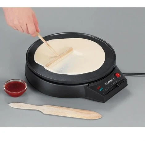 SEVERIN CM2198 - Crepiere Diametre 30cm 1000W - Thermostat Réglable - Inclus Spatule A Crepe Et Répartiteur De Pâte En Bois -… 4 SEVERIN CM2198 - Crepiere Diametre 30cm 1000W - Thermostat Réglable - Inclus Spatule A Crepe Et Répartiteur De Pâte En Bois -… – Image 2