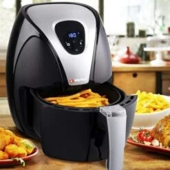 Alpina Friteuse Digitale à Air Chaud Sans Huile 2,4Lt Cuisson Des Frites 1500W