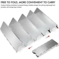 Pare-Vent Pliable En Alliage Daluminium, 10 Plaques Pare-Vent De Camping Pour Rechaud De Camping, Pique-Nique, Cuisinière à Gaz -Petit Électroménager 96837361 3