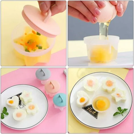 Lot De 4 Moules à œufs Cuits à La Vapeur En Silicone De Qualité Alimentaire Pour Bébé 7 Lot De 4 Moules à œufs Cuits à La Vapeur En Silicone De Qualité Alimentaire Pour Bébé – Image 5