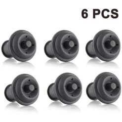 Ensemble De 6 Pièces économiseur De Vin, Bouchons Sous Vide, Bouchon De Vin, Scellant De Bouteille Réutilisable Maintient Le Bouchon De La Pompe à Vide