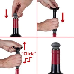 Ensemble De 6 Pièces économiseur De Vin, Bouchons Sous Vide, Bouchon De Vin, Scellant De Bouteille Réutilisable Maintient Le Bouchon De La Pompe à Vide -Petit Électroménager 97450485 4