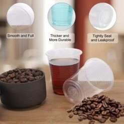 Lot De 100 Gobelets En Plastique, Gobelets En Plastique, Gobelets En Plastique Jetables Gobelets En Plastique Transparent Gobelets Transparents, Gobelets En Plastique Transparent Jetables Gobelets à E -Petit Électroménager 97450566 2