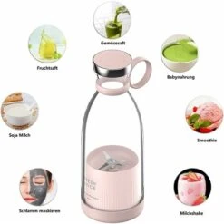 Blender Taille Personnelle, Blender Portable, Blender USB Alimenté Par Batterie -Petit Électroménager 97565928 4