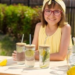 Pailles En Verre Réutilisables, Paille En Verre Transparent, Parfaites Pour Les Smoothies, Les Milkshakes, Le Thé, Les Jus. -Petit Électroménager 97566396 5