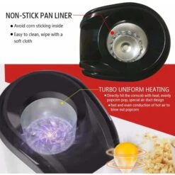 Machine à Pop-corn, Sain Sans Graisse, Blanc 9 Machine à Pop-corn, Sain Sans Graisse, Blanc -Petit Électroménager 97657659 3