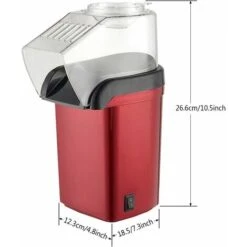 Machine à Pop-corn 1200W Sans Huile Et Sans Graisse, Rouge -Petit Électroménager 97669522 4