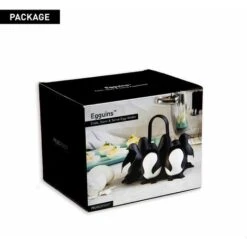 Egguins Porte-ufs 3 En 1 Pour Cuisiner, Stocker Et Servir, Cuiseur à Ufs Durs En Forme De Pingouin Pour Faire Des Ufs Mous Ou Durs, Peut Contenir 6 Ufs Pour Une Cuisson Facile Et Un Stockage Au Réfrig -Petit Électroménager 97734783 4