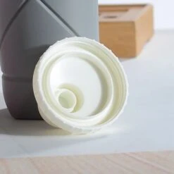 Bouteille D'eau Pliable De 600 Ml Bouteilles D'eau Portables En Silicone étanche Pour Voyage, Camping, Randonnée En Plein Air, Gris -Petit Électroménager 98091443 5