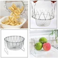 Panier à Frire, Panier A Salade Tamis Cuisine Inoxydable Fry Extensible Chef Panier Cuisine -Petit Électroménager 98378625 4