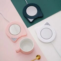 Chauffe-Tasse À Café, Tasse À Café Chauffante Usb Avec Arrêt Automatique, Plaque Chauffante Électrique Intelligente Garde La Température Jusqu'À 131 ℉/ 55 ℃, Pour Le Bureau À Domicile Pour Réchauffer -Petit Électroménager 98458482 5