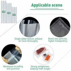 Mise Sous Vide Sac Rouleau Sous Vide Alimentaire 1 Rouleau 20x500cm/25x500cm/28x500cm Sacs à Vide Pour Machine Sous Vide, Compatible Avec N'importe Quelle Scelleuse Sous Vide -Petit Électroménager 98864213 3