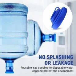 Lot De 3 Bouchons De Bouteille D'eau De 14,7 L, Bouchons De Rechange En Silicone, Bouchon Anti-déversement, Bouchon D'étanchéité Réutilisable, Bouchon à Clipser Pour Bouteille D'eau De 55 Mm -Petit Électroménager 98898952 4