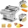 Machine à Pâtes Manuel Acier Inoxydable Pastamaker Avec 8 épaisseurs De Pâte Différentes Rouleau à Pâtes Machine Cutter Pour Pâtes Fraîches Cadeau NAIZY -Petit Électroménager 99356943 1