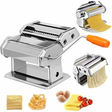 Machine à Pâtes Manuel Acier Inoxydable Pastamaker Avec 8 épaisseurs De Pâte Différentes Rouleau à Pâtes Machine Cutter Pour Pâtes Fraîches Cadeau NAIZY 3 Machine à Pâtes Manuel Acier Inoxydable Pastamaker Avec 8 épaisseurs De Pâte Différentes Rouleau à Pâtes Machine Cutter Pour Pâtes Fraîches Cadeau NAIZY
